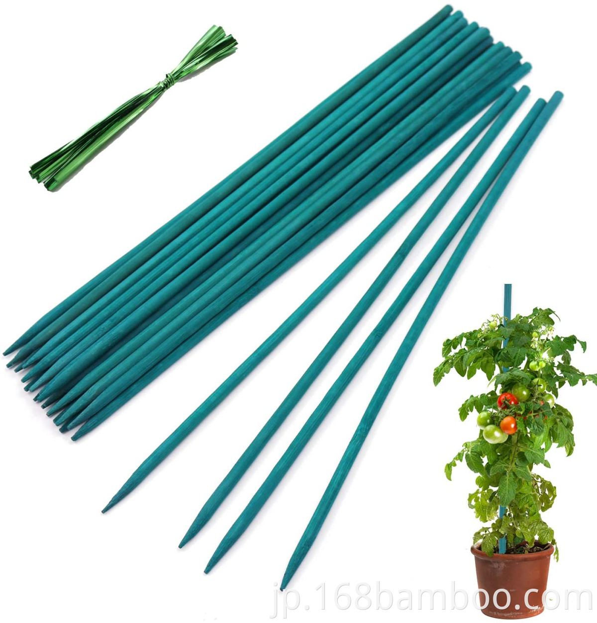 Green Dyed Flower Stick